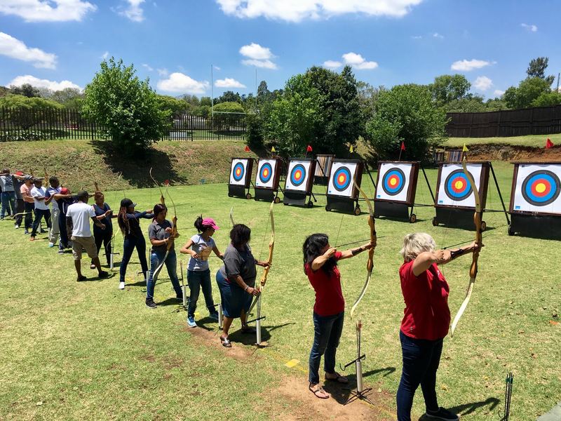 A group event on the grass range