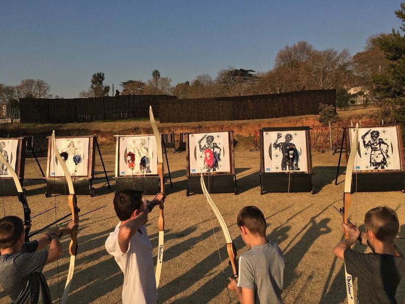A kids' party shooting at fun targets