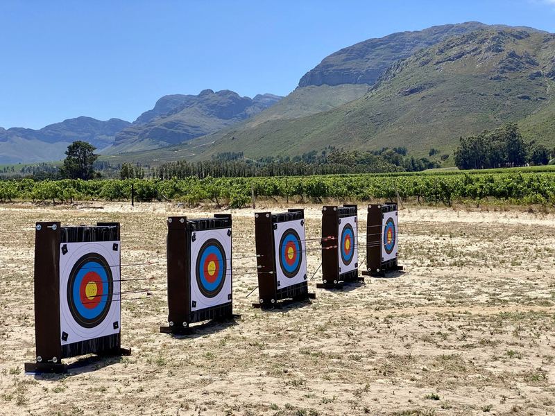 Targets set out among the vineyards